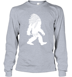 Native American Bigfot Long Sleeve T-Shirt - kambletee