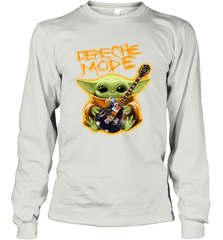 Baby Yoda Hug Guitar Depeche Mode Long Sleeve T-Shirt - kambletee