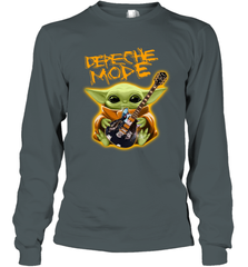 Baby Yoda Hug Guitar Depeche Mode Long Sleeve T-Shirt - kambletee