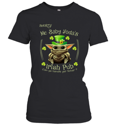 Shorty Mc Baby Yoda Irish Pub Can Ya Handle Yer LickerPatricks Day Women's T-Shirt - kambletee