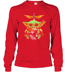 Baby Yoda hug Bon Jovi 2020 Tour Star Wars Long Sleeve T-Shirt - kambletee