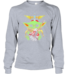 Baby Yoda hug Bon Jovi 2020 Tour Star Wars Long Sleeve T-Shirt - kambletee