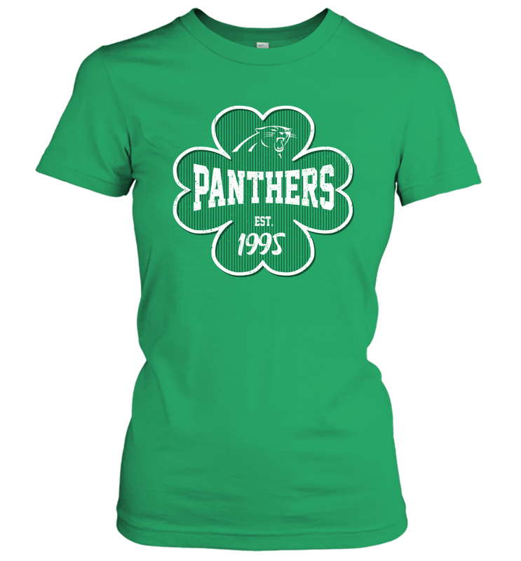 Patrick's Day Shamrock For Carolina Panthers Fans Women's T-Shirt - kambletee