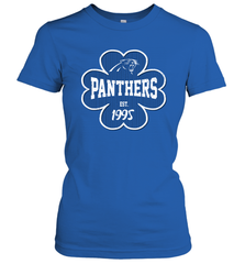 Patrick's Day Shamrock For Carolina Panthers Fans Women's T-Shirt - kambletee