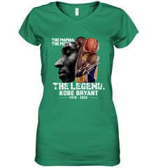 The Mamba The Myth The Legend Kobe Bryant 1987 2020 Women's V-Neck - kambletee