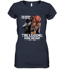 The Mamba The Myth The Legend Kobe Bryant 1987 2020 Women's V-Neck - kambletee