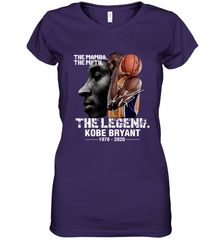 The Mamba The Myth The Legend Kobe Bryant 1987 2020 Women's V-Neck - kambletee