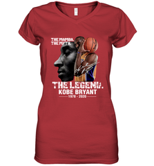 The Mamba The Myth The Legend Kobe Bryant 1987 2020 Women's V-Neck - kambletee