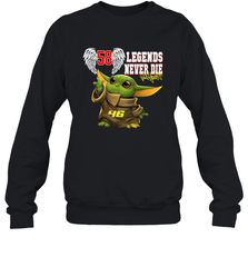 Baby Yoda Valentino Rossi Legends Never Die Sweatshirt - kambletee