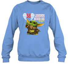 Baby Yoda Valentino Rossi Legends Never Die Sweatshirt - kambletee