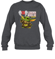 Baby Yoda Valentino Rossi Legends Never Die Sweatshirt - kambletee