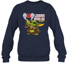 Baby Yoda Valentino Rossi Legends Never Die Sweatshirt - kambletee