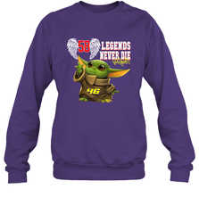 Baby Yoda Valentino Rossi Legends Never Die Sweatshirt - kambletee