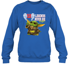 Baby Yoda Valentino Rossi Legends Never Die Sweatshirt - kambletee