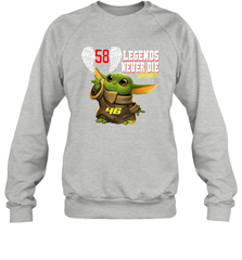 Baby Yoda Valentino Rossi Legends Never Die Sweatshirt - kambletee