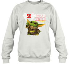 Baby Yoda Valentino Rossi Legends Never Die Sweatshirt - kambletee