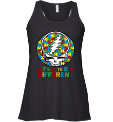 Skull Autism Its Ok To Be Different Racerback Tank - kambletee