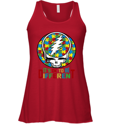 Skull Autism Its Ok To Be Different Racerback Tank - kambletee