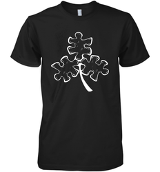 Autism shamrock St Patrick's day Premium Men's T-Shirt - kambletee