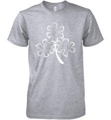 Autism shamrock St Patrick's day Premium Men's T-Shirt - kambletee
