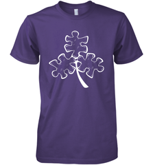 Autism shamrock St Patrick's day Premium Men's T-Shirt - kambletee