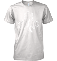 Autism shamrock St Patrick's day Premium Men's T-Shirt - kambletee
