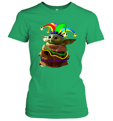 Baby Yoda Mardi Gras Women's T-Shirt - kambletee