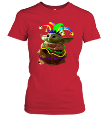 Baby Yoda Mardi Gras Women's T-Shirt - kambletee