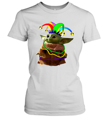 Baby Yoda Mardi Gras Women's T-Shirt - kambletee