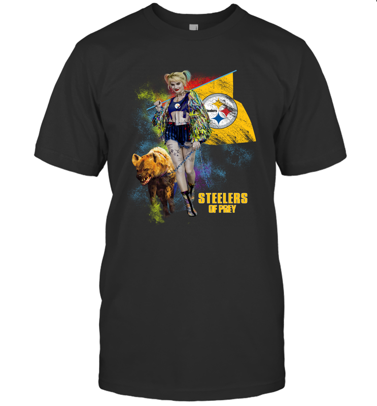 Harley Quinn Pittsburgh Steelers Of Prey Men's T-Shirt - kambletee