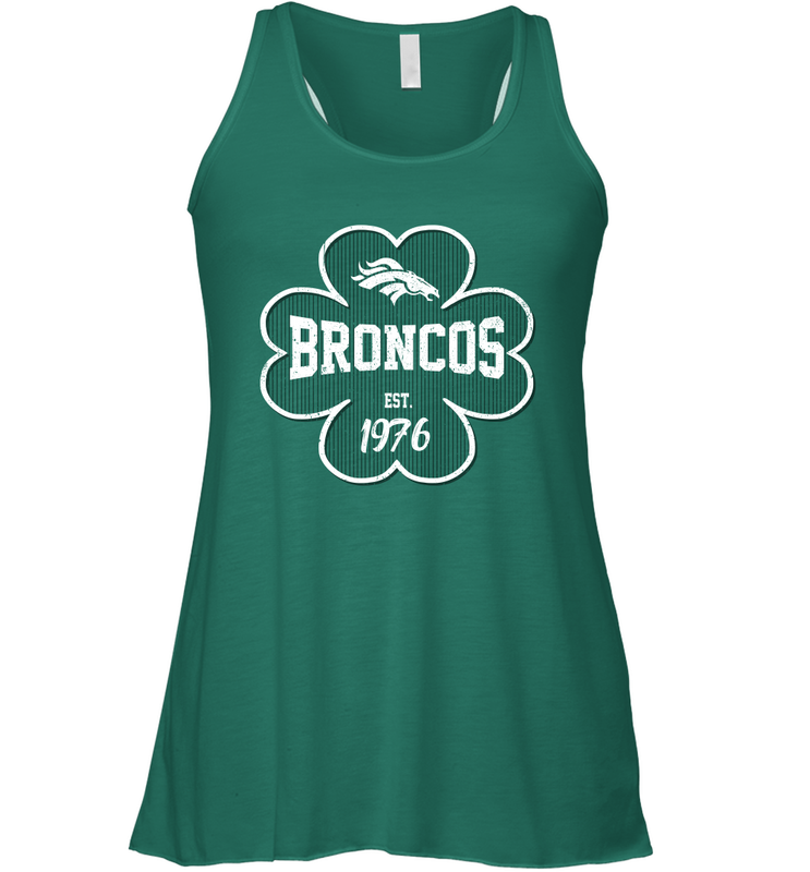 Patrick's Day Shamrock For Denver Broncos Fans Racerback Tank - kambletee