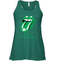 Happy St. Patrick's day Rolling Stones Racerback Tank - kambletee