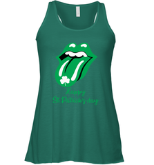 Happy St. Patrick's day Rolling Stones Racerback Tank - kambletee