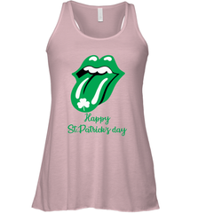 Happy St. Patrick's day Rolling Stones Racerback Tank - kambletee