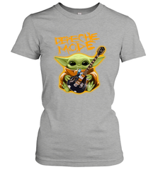 Baby Yoda Hug Guitar Depeche Mode Women's T-Shirt - kambletee