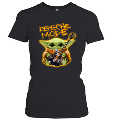 Baby Yoda Hug Guitar Depeche Mode Women's T-Shirt - kambletee