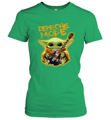 Baby Yoda Hug Guitar Depeche Mode Women's T-Shirt - kambletee
