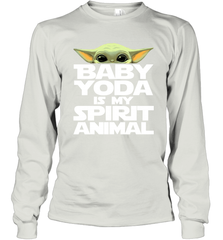 Baby Yoda Is My Spirit Animal Long Sleeve T-Shirt - kambletee