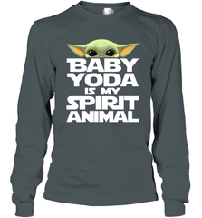 Baby Yoda Is My Spirit Animal Long Sleeve T-Shirt - kambletee