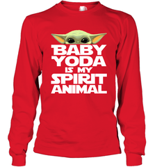 Baby Yoda Is My Spirit Animal Long Sleeve T-Shirt - kambletee