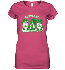 Gnomes let's get shamrocked St. Patrick's day Women's V-Neck - kambletee