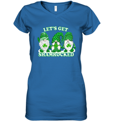 Gnomes let's get shamrocked St. Patrick's day Women's V-Neck - kambletee