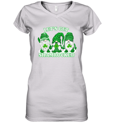 Gnomes let's get shamrocked St. Patrick's day Women's V-Neck - kambletee