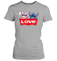 Stitch and Angel love Levi's logo Women's T-Shirt - kambletee