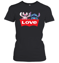 Stitch and Angel love Levi's logo Women's T-Shirt - kambletee