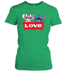 Stitch and Angel love Levi's logo Women's T-Shirt - kambletee