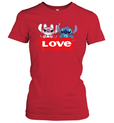 Stitch and Angel love Levi's logo Women's T-Shirt - kambletee