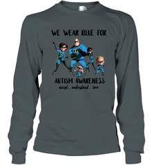 We Wear Blue For Autism Awareness Accept Long Sleeve T-Shirt - kambletee