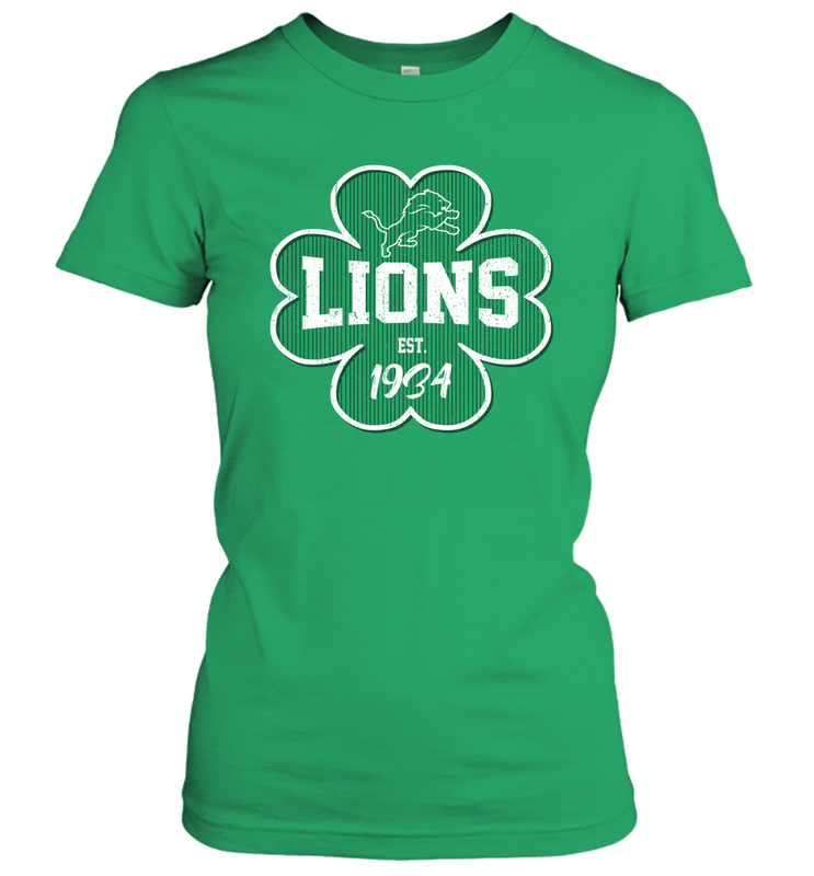 Patrick's Day Shamrock For Detroit Lions Fans Women's T-Shirt - kambletee