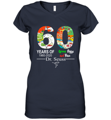 60 years of 1960 2020 Green Eggs and Ham Dr. Seuss Women's V-Neck - kambletee